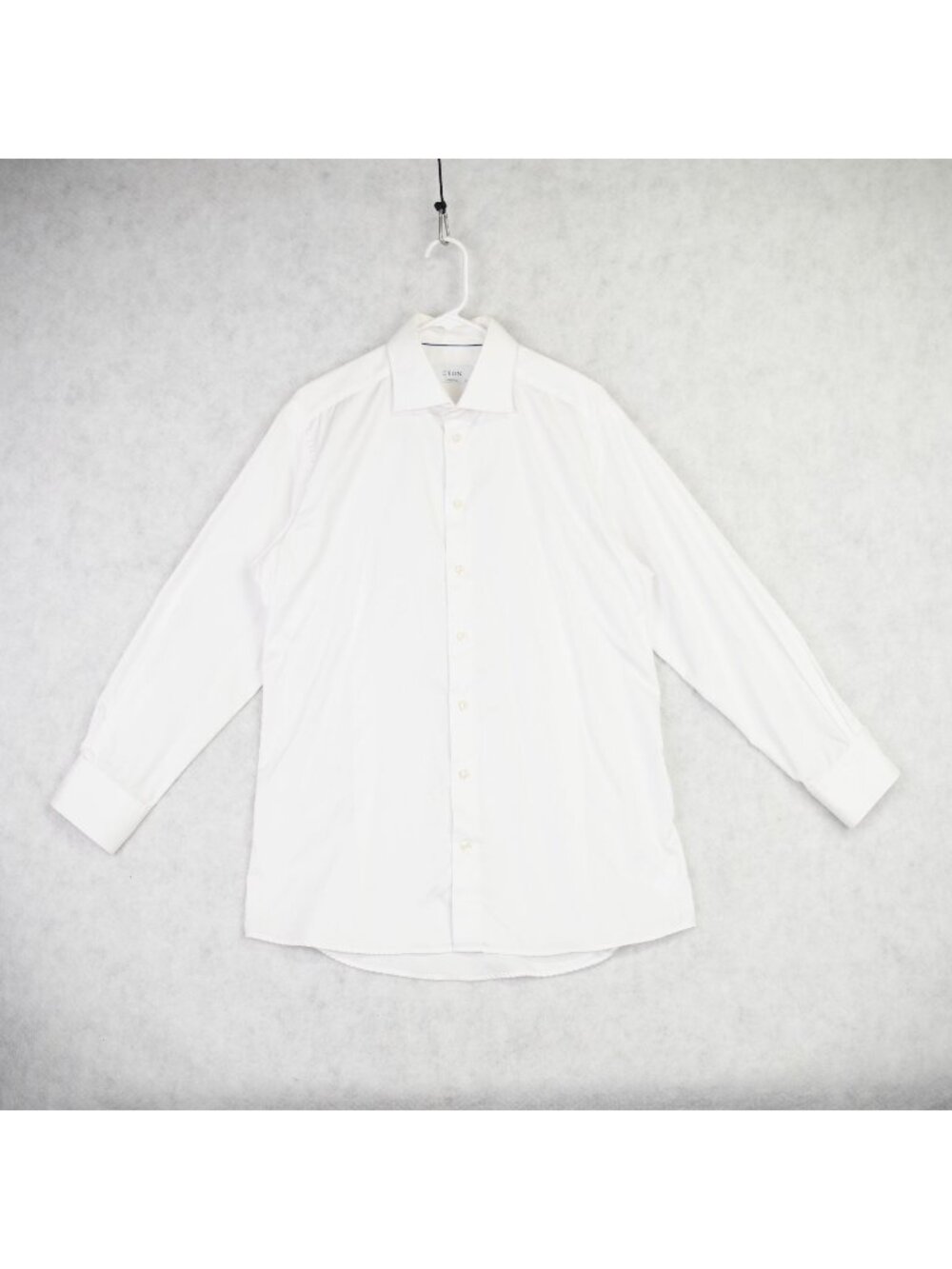 Eton Mens Contemporary White Long Sleeve Dress Shirt Sz Collar Size 16.5-42